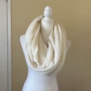 Cream colored infinity scarf